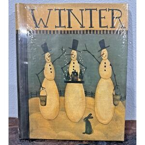 VTG Special Moments WINTER Snowman Photo Album Folk Art NWT Sealed 8.5x10.5"